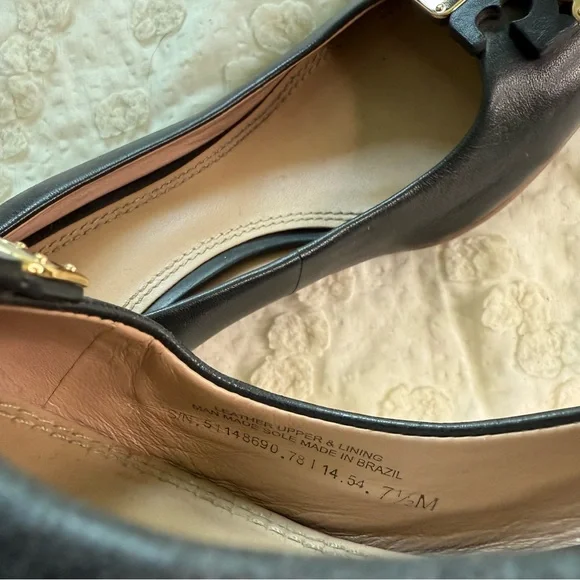 Tory Burch Lowell Leather Wedge Pump Size 7.5 - Picture 9 of 10